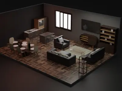 All in one room 3D model