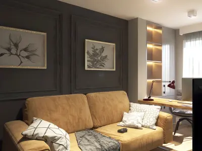 Simple Livingroom Low-poly 3D model