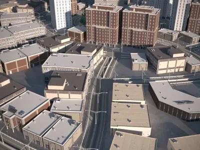 City 02 Low-poly 3D model