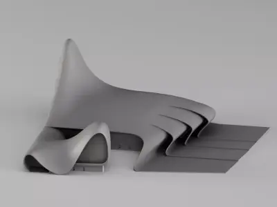 001688 Parametric Pavilion Sculptural Architectural Form 3D print model