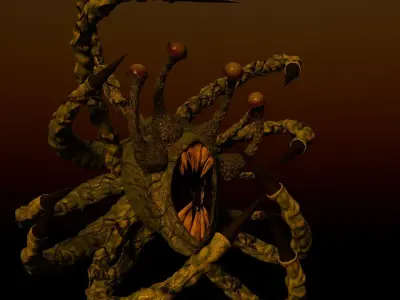 Lovecraftian Creature Low-poly 3D model