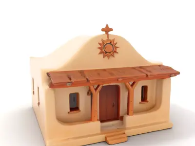 Adobe Style House model pack Low-poly 3D model