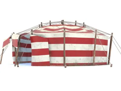 Circus Tent PBR Low-poly 3D model