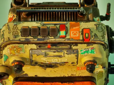 Cyberpunk Retro Scifi Terminal Game ready  3D model