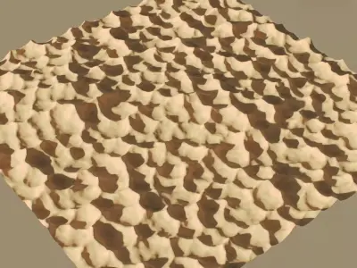 Desert 4k PBR Landscape Low-poly 3D model Low-poly 3D model