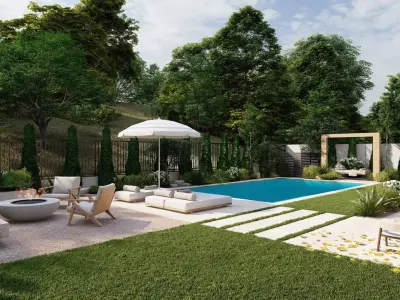 Garden Landscape 3D Model - SketchUp and Lumion Scene 3D model