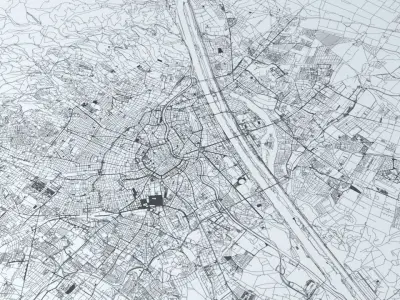 Vienna Road Network and Streets 3D model