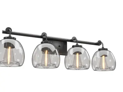 Caisson 4-Light Bathroom Vanity Wall Light 3D model