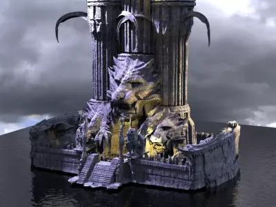 Jaguar Tower Monument Castle 2   3D model