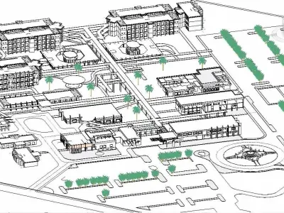 GENERAL HOSPITAL COMPLETE REVIT PROJECT 3D model