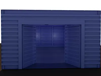 Warehouse garage door 3D model
