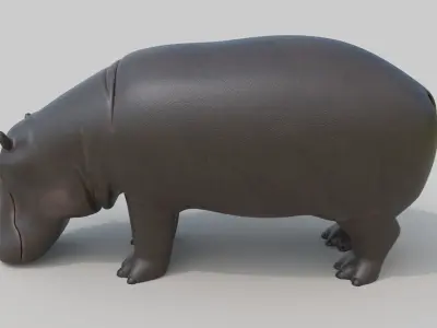 Hippo Low-poly 3D model