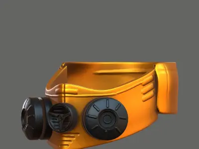 Gas mask helmet 3d model scifi Low-poly  Low-poly 3D model 198