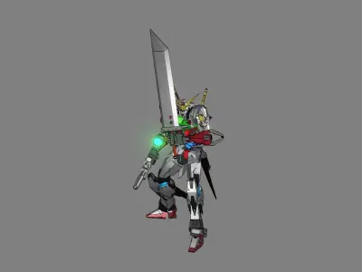 Attacker Gundam 8 3D model