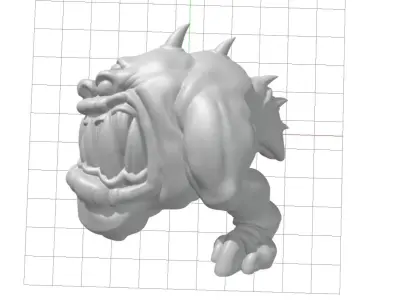 Squig monster desk lamp 3D print model