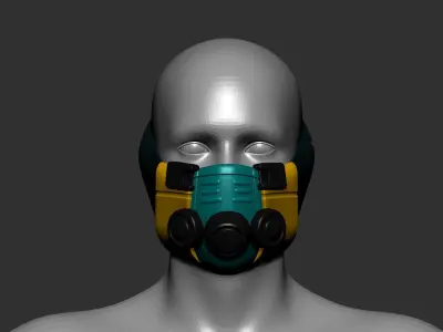 helmet high poly sculpt 3d printable  3D model 78