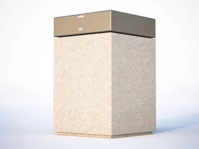 Simply concrete shell basket 3D model