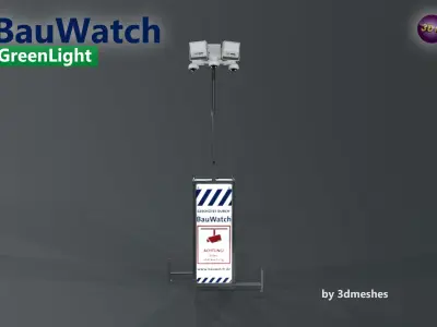 Bauwatch - Construction sites security camera Low-poly 3D model