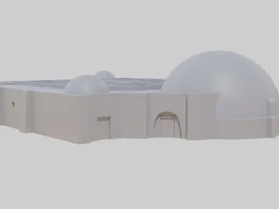 Cantina Tatooine Low-poly 3D model