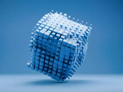 Sci-Fi Abstract Cube Animation Low-poly 3D model