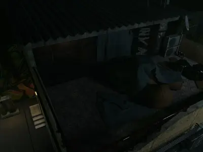 Game Ready Building with assets Low-poly 3D model