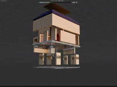 House Modular  Comfort Free low-poly 3D model