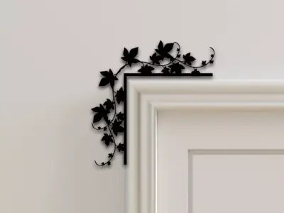 Flower Door Corner Decor 3D print model get