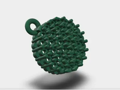 round multiple diamond pendant  3D print model