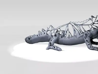Iguana Dust Voronoi 3D model