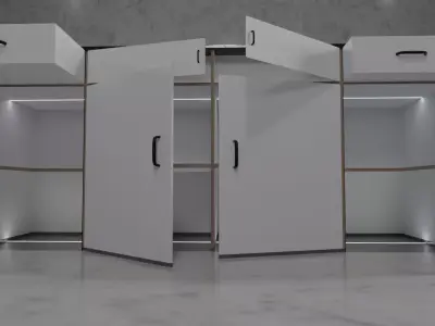 Sci-Fi Kitchen Island Low-poly 3D model