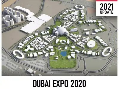 Dubai - Expo 2020 Low-poly 3D model