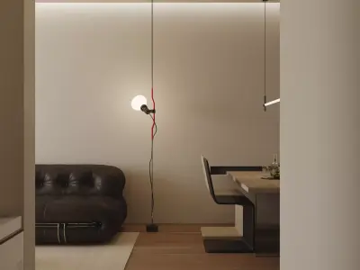 Comfortable modern living room 3D model