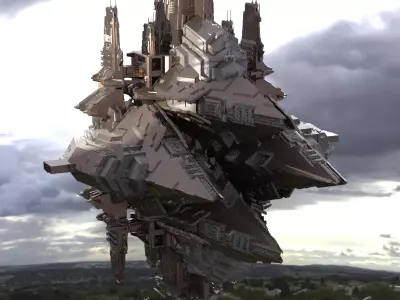 District 10 Mothership Tower 9 3D model