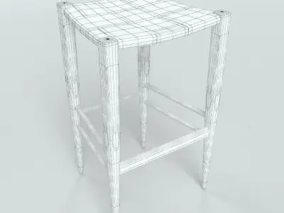 Billiani Vincent VG stool 445 white 3D model
