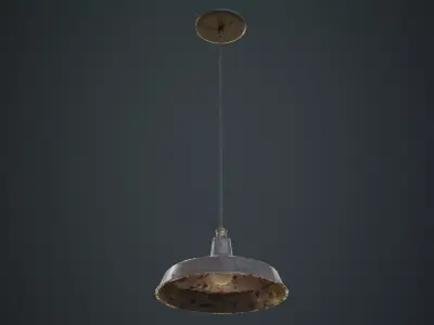 Hanging Lamp 2D Low-poly 3D model