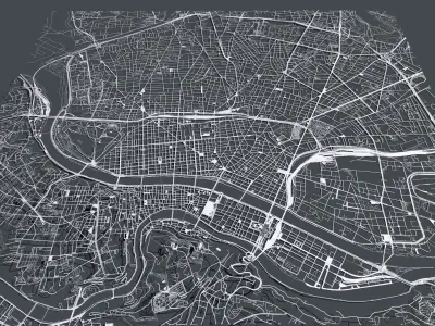 Cityscape Lion France  3D model