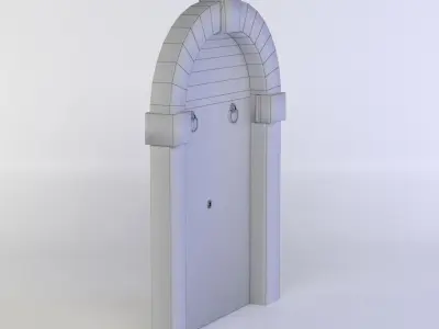 Door arched - arched Low-poly 3D model