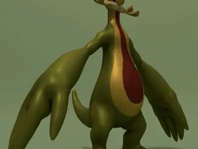 Cartoon Monster Camomile 3D model