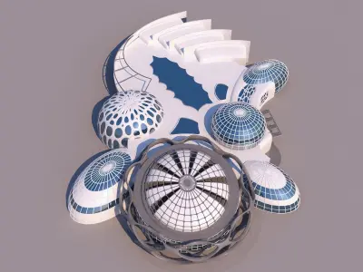 0100 - Organic Building 3D model