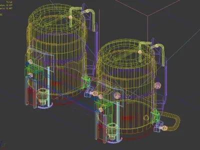Future World - Ground Chemical Container 06 3D model