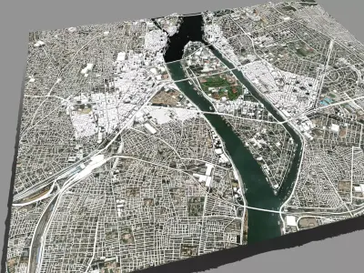 Cityscape Cairo Egypt 3D model