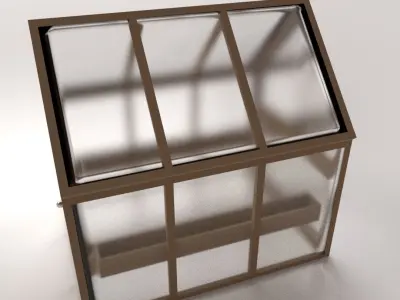 Greenhouse with glass doors 3D model