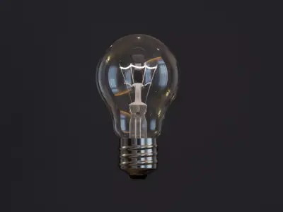 Realistic 3D model of a classic light bulb 3D model