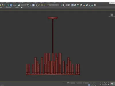 Trinity LED Chandelier Low-poly 3D model