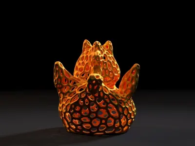 Ducky Dragon Voronoi 3D print model