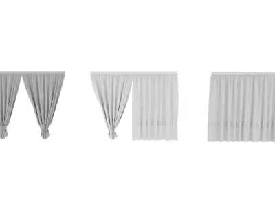 Curtain Low-poly 3D model