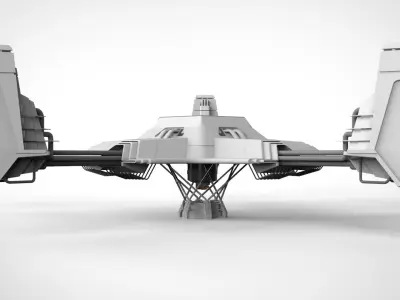 sci-fi antenna 3D model