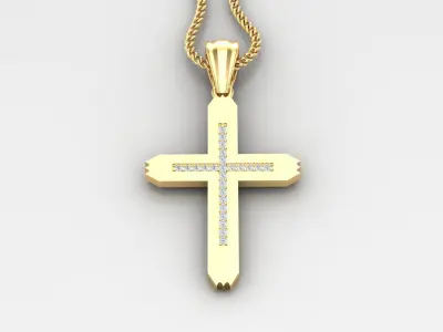 Cross Light Gold 4CP002 3DM STL 3D print model