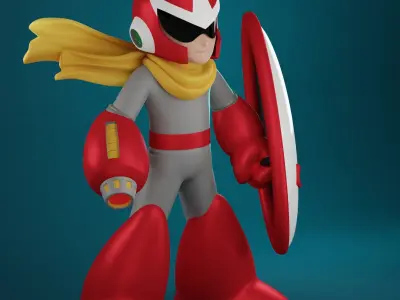 Blues Protoman Rockman MegaMan 3D model