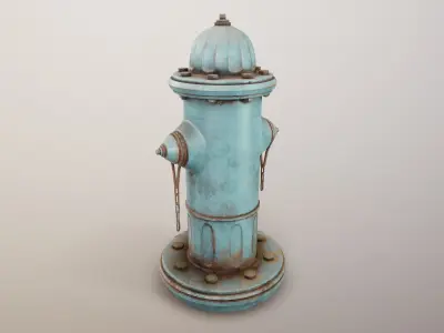 Fire Hydrant PBR Game Ready Low-poly 3D model
